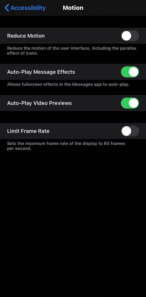 iPhone 11 Pro Max呈現了“約束改寫率”的選項